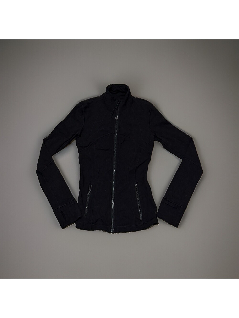 Lululemon Define Jacket Luon Black Full Zip Mock Neck Slim Fit Size 0 LW4AWLS